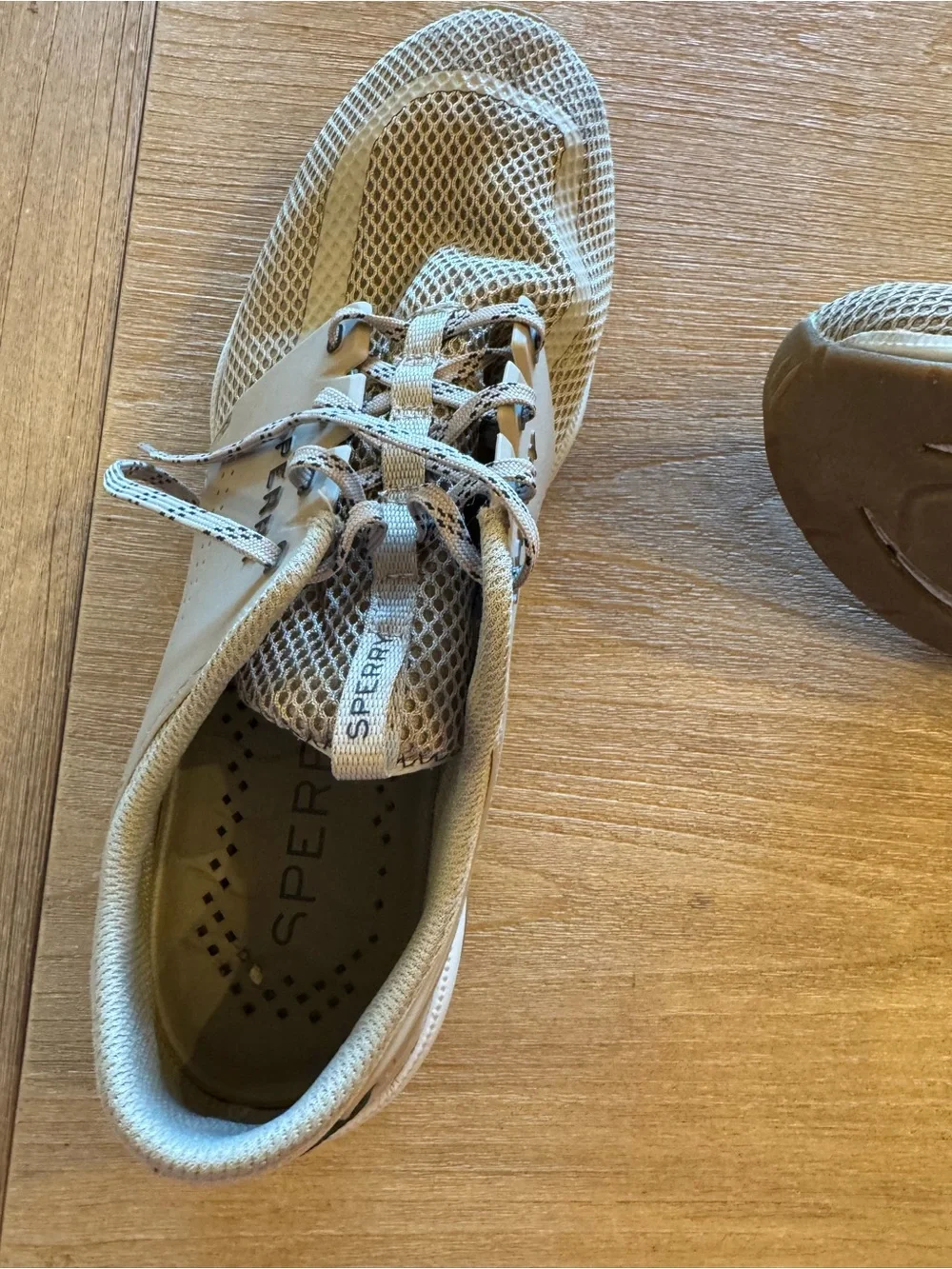 Sperry Men’s Taupe Mesh Boat Sneakers